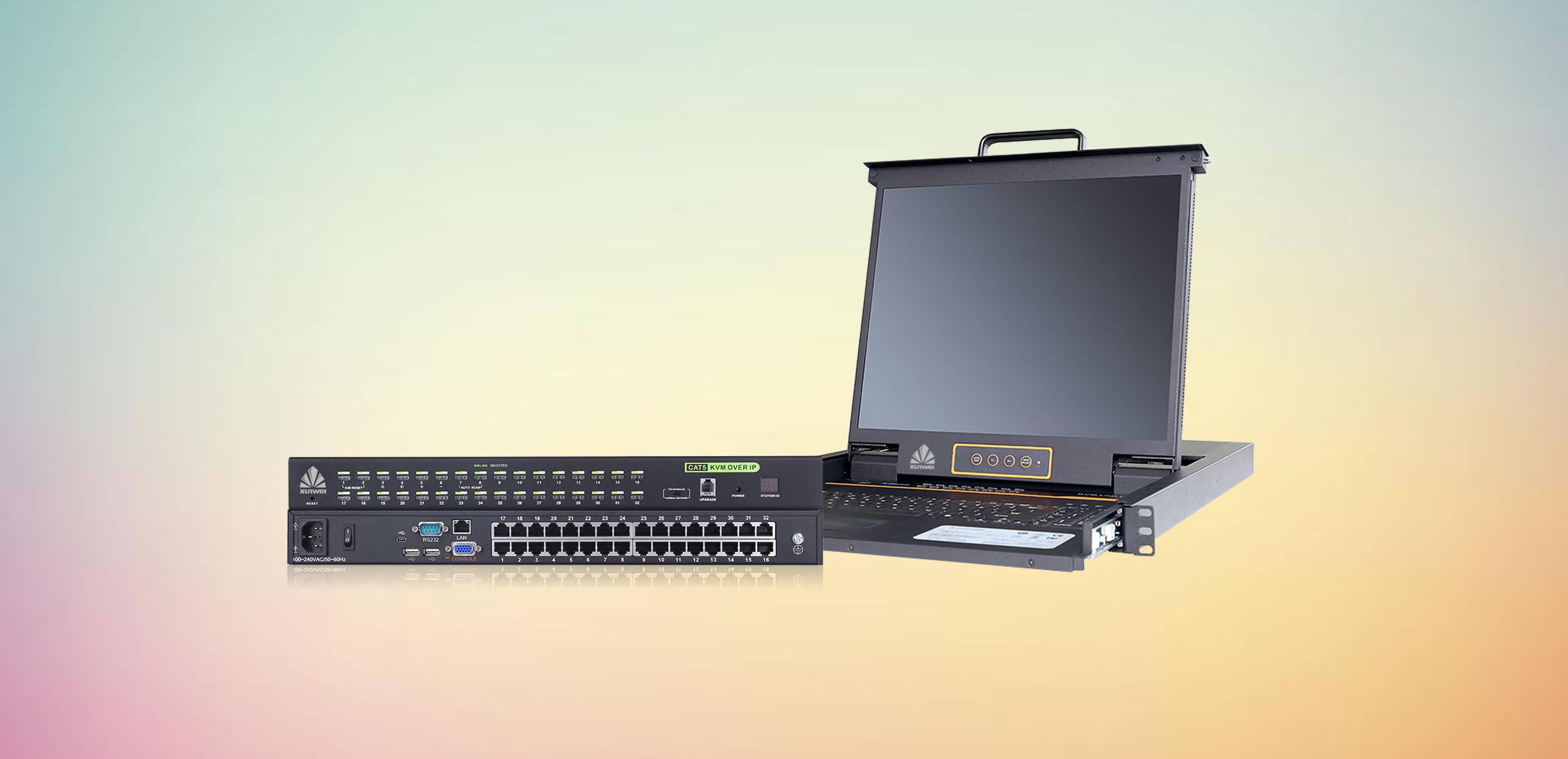 19寸8口LCD KVM切换器